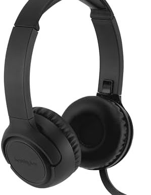 Kensington H1050 EQ Wireless Headset with Microphone, Bluetooth 5.4, ENC Microphone, Earcup Controls, Black (K80182WW)
