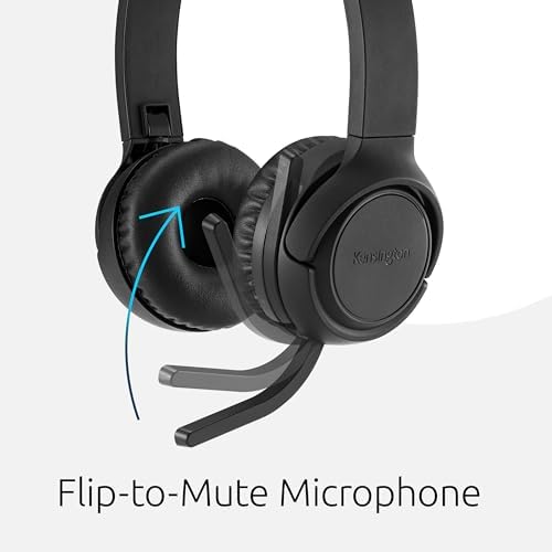 Kensington H1050 EQ Wireless Headset with Microphone, Bluetooth 5.4, ENC Microphone, Earcup Controls, Black (K80182WW) - Image 2