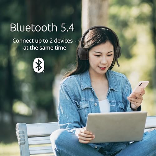 Kensington H1050 EQ Wireless Headset with Microphone, Bluetooth 5.4, ENC Microphone, Earcup Controls, Black (K80182WW) - Image 5