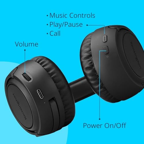 Kensington H1050 EQ Wireless Headset with Microphone, Bluetooth 5.4, ENC Microphone, Earcup Controls, Black (K80182WW) - Image 6