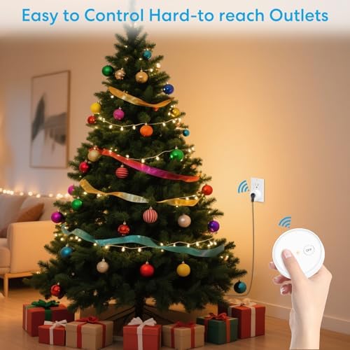 LoraTap Mini Remote Control Outlet Plug Adapter, 656ft Range Wireless Light Switch for Household Appliances, No Hub Required, 10A/1100W, White - Image 2