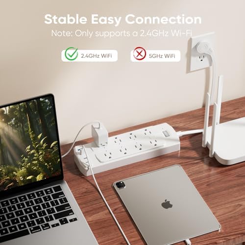 Smart Power Strip, Yozisital Surge Protector with 6 Smart Outlets and 4 USB Ports, 5FT Flat Plug Extension Cord for Home Office - Image 4